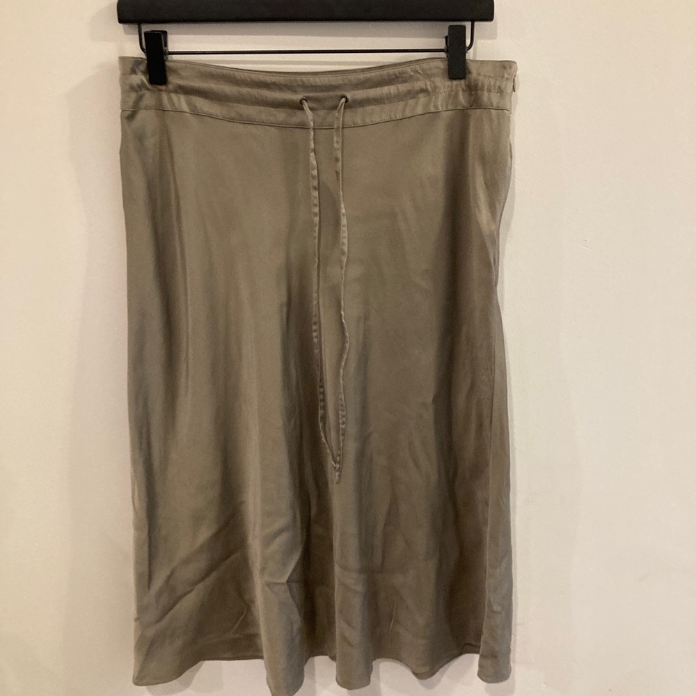 Calvin Klein Silk Drawstring Midi Skirt
